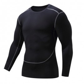 Men Gyms Clothing Fitness compression male tops Bodybuilding Long Sleeved Tshirt rashguard Quick-drying t-shirts UVprotector