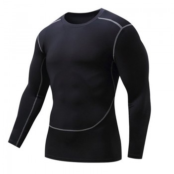 Men Gyms Clothing Fitness compression male tops Bodybuilding Long Sleeved Tshirt rashguard Quick-drying t-shirts UVprotector