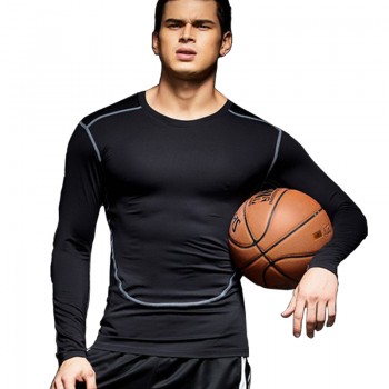 Men Gyms Clothing Fitness compression male tops Bodybuilding Long Sleeved Tshirt rashguard Quick-drying t-shirts UVprotector