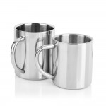 Double Wall Stainless Steel Coffee Mug 300ml Portable Termo Cup Travel Tumbler Coffee Jug Milk Tea Cups Double Office Water Mugs