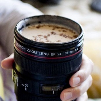 300-400ml Camera Lens Shaped Mug With Lid Vacuum Flasks Coffee Mugs Tea Cup Novelty Gifts Caneca Drinkware Travel Hiking