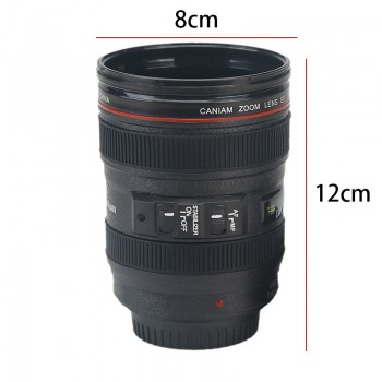 300-400ml Camera Lens Shaped Mug With Lid Vacuum Flasks Coffee Mugs Tea Cup Novelty Gifts Caneca Drinkware Travel Hiking