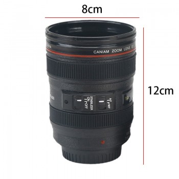 300-400ml Camera Lens Shaped Mug With Lid Vacuum Flasks Coffee Mugs Tea Cup Novelty Gifts Caneca Drinkware Travel Hiking