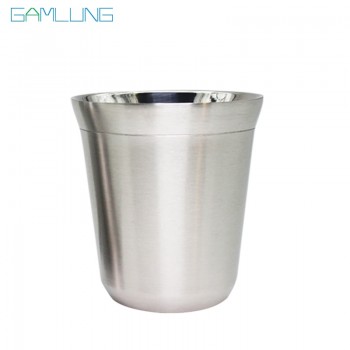 GAMLUNG Pixie Nespresso Espresso Stainless Steel coffee cup coffee cup lungo coffee mug 2 pcs pack with 1 Stirrer 170ml