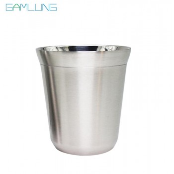 GAMLUNG Pixie Nespresso Espresso Stainless Steel coffee cup coffee cup lungo coffee mug 2 pcs pack with 1 Stirrer 170ml