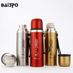BAISPO Large Capacity Thermos Vacuum Flasks Stainless Steel Thermal Bottle 1000ml Drinkware Outdoor Cup Steel Travel Tumbler