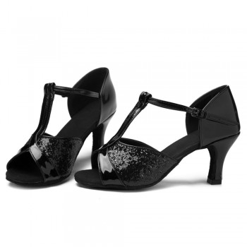 Hot sale Womens  Girls Ballroom Latin Tango Dance Shoes heeled 7cm / 5cm Sales Silver Gold Black Brown color wholesale WZSP22-1