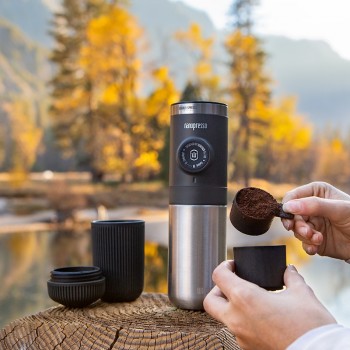 Wacaco Nanovessel,3-in-1 Vacuum Insulated Flask-Tumbler,Tea Infuser and Water Tank.Thermos Cup Accessory for Nanopresso Machine.