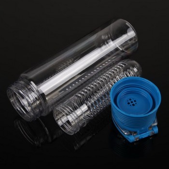 800 ml Portable Infuser Glass Water Bottle Sports Lemon Juice Bottle Flip Lid for kitchen table Camping travel outdoor