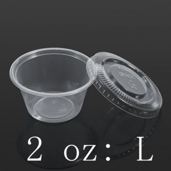50Pcs food grade PP Sauce Cups Disposable dips Salad Sauce Chutney Cups Boxes With Lids Sauce Food Container