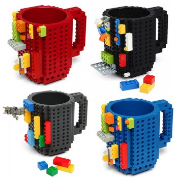 350ml Creative Milk Mug Coffee Cup Creative Build-on Brick Mug Cups Drinking Water Holder for LEGO Building Blocks Design