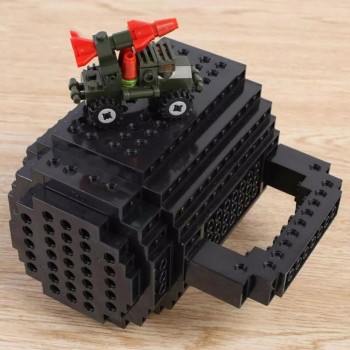 350ml Creative Milk Mug Coffee Cup Creative Build-on Brick Mug Cups Drinking Water Holder for LEGO Building Blocks Design