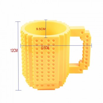 350ml Creative Milk Mug Coffee Cup Creative Build-on Brick Mug Cups Drinking Water Holder for LEGO Building Blocks Design