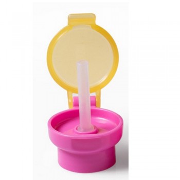 Portable Spill Proof Juice Soda Water Bottle Twist Cover Cap With Straw Safe Drink Straw Sippy Cap Feeding For Kids Hot Sale