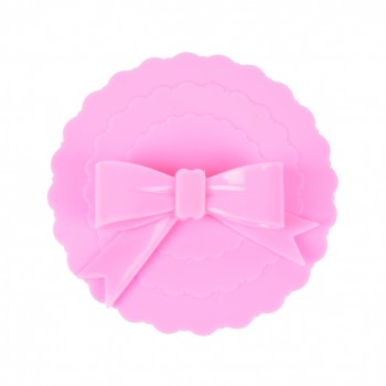 New Sale 10.5cm Cute Anti-dust Silicone Cup Cover Silicone Lovely Bowknot Cup Cover Coffee Suction Seal Lid Cap 6 Colors