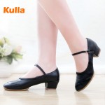 New Women Dance Shoes Spring Autumn Ladies Modern Salsa Tap Latin Dancing Shoes For Woman Jazz Leather Frosted Aerobics Shoes