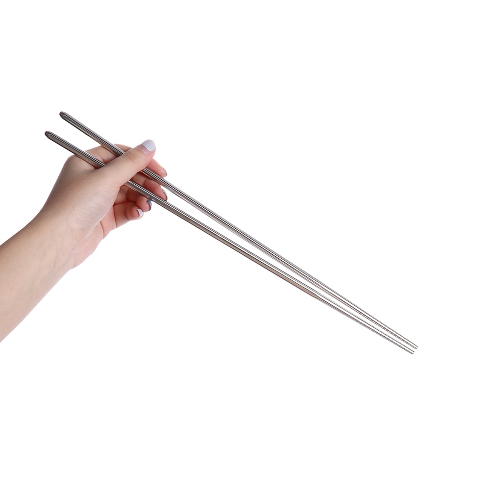 1 Pair Extra Long 14 Inch Hot Pot Chopsticks Cooking Frying Noodle Chopsticks stainless Steel Chinese stylish Chop Sticks