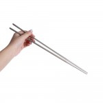 1 Pair Extra Long 14 Inch Hot Pot Chopsticks Cooking Frying Noodle Chopsticks stainless Steel Chinese stylish Chop Sticks
