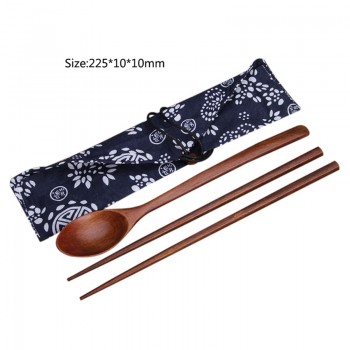 Chinese Chopsticks Environmentally Friendly Portable Wooden Cutlery Sets Wooden Chopsticks And Spoons Travel Suit