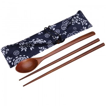 Chinese Chopsticks Environmentally Friendly Portable Wooden Cutlery Sets Wooden Chopsticks And Spoons Travel Suit
