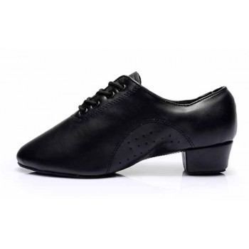2017 Modern Children boys Mens Ballroom Latin Tango Dance Shoes man Salsa heeled black dancing shoes Big Size 25-45 Top WD038