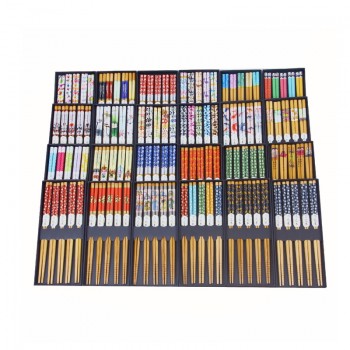 WCIC Natural Bamboo Chinese Chopsticks Reusable Tableware Dinning Eating Japanese Chopstick for Gift Sushi Food Sticks