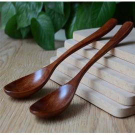 Lot Wooden Spoon Bamboo Kitchen Cooking Utensil Tool Soup Teaspoon Catering long handle Wood Spoons For children