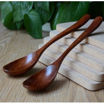 Lot Wooden Spoon Bamboo Kitchen Cooking Utensil Tool Soup Teaspoon Catering long handle Wood Spoons For children