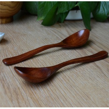 Lot Wooden Spoon Bamboo Kitchen Cooking Utensil Tool Soup Teaspoon Catering long handle Wood Spoons For children