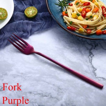 Stainless Steel Rainbow Color Long Handle Spoons amp; Forks Soup Scoop Ice Cream Tea Coffee Spoon Home Tableware Dinnerware Cutlery