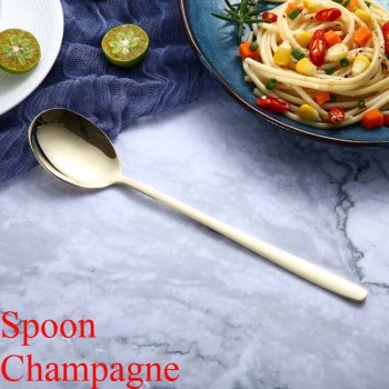Stainless Steel Rainbow Color Long Handle Spoons amp; Forks Soup Scoop Ice Cream Tea Coffee Spoon Home Tableware Dinnerware Cutlery