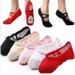 Female Adult Soft Dancing Ballet Shoes for Women Comfortable Fitness Breathable Canvas Practice Gym Ballet Pointe Dance Shoes