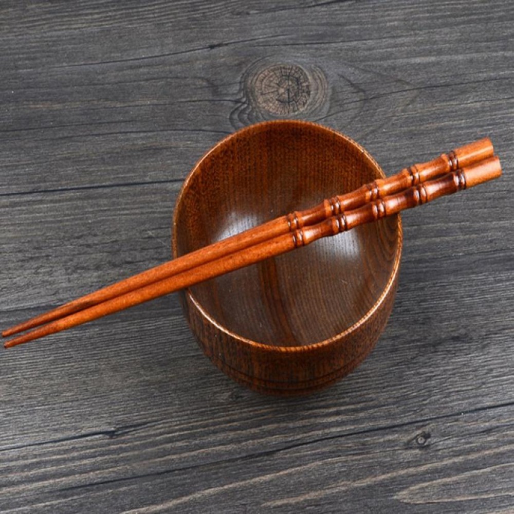 2 Pairs Creative Natural Handmade Wood Chopstick Gift Tableware Chopsticks Eco-Friendly chopsticks wood Chinese Chopsticks 8.1