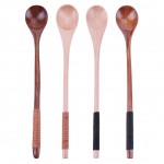 Wooden Spoons Large Long Handled Spoon Kids Spoon Wood Rice Soup Dessert Spoon Coffer Tea Mixing Tableware 20.5 X 3 X 1cm