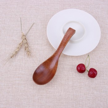 Wooden Spoons Large Long Handled Spoon Kids Spoon Wood Rice Soup Dessert Spoon Coffer Tea Mixing Tableware 20.5 X 3 X 1cm