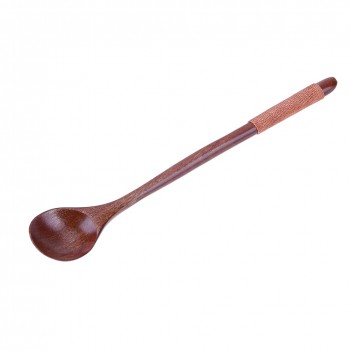 Wooden Spoons Large Long Handled Spoon Kids Spoon Wood Rice Soup Dessert Spoon Coffer Tea Mixing Tableware 20.5 X 3 X 1cm