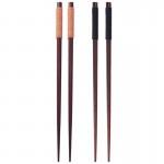 Natural Wood Chopsticks 23.5cm Handmade Japanese Style Sushi Tableware Reusable Eco-Friendly Retro Kitchen Chop Sticks Food Tool