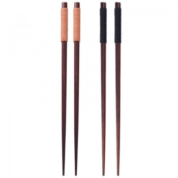 Natural Wood Chopsticks 23.5cm Handmade Japanese Style Sushi Tableware Reusable Eco-Friendly Retro Kitchen Chop Sticks Food Tool