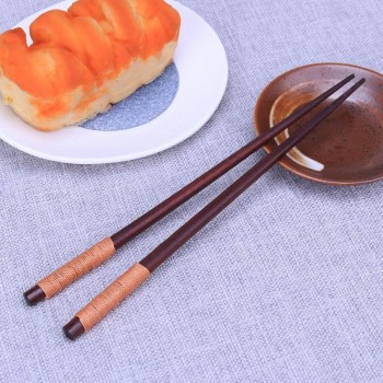 Natural Wood Chopsticks 23.5cm Handmade Japanese Style Sushi Tableware Reusable Eco-Friendly Retro Kitchen Chop Sticks Food Tool