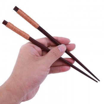 Natural Wood Chopsticks 23.5cm Handmade Japanese Style Sushi Tableware Reusable Eco-Friendly Retro Kitchen Chop Sticks Food Tool