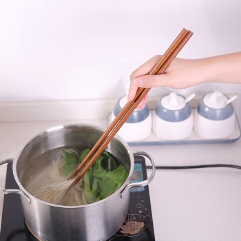 1Pair Chinese Chopsticks Reusable Anti-Skip Long Handled Chopsticks for Fry Food Kitchen Tool 42CM