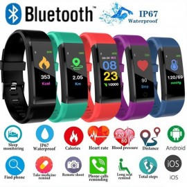 Waterproof Smart Watch Bluetooth Heart Rate Blood Pressure Fitness Tracker for Android IOS Birthday Gift Decor New
