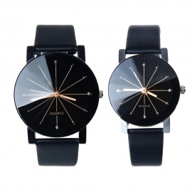 Couple Watches Fashion 2pcs/set Lovers Watches Casual And Quartz Dial Clock Leather Wrist Watch Stainless Steel Dropshipping