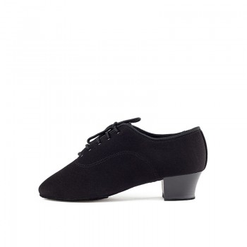 Genuine BD Men shoes Latin Dance Shoes Adult two point Soles Teacher Shoes Soft base Dance shoes male 417 Oxford Cloth Heel 4.5