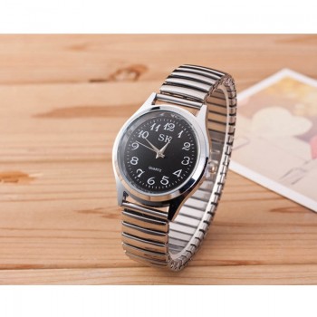 Men Women Fashion Wristwatches Couple Flexible Stretch Band Quartz Watches Man and Ladies Dress Clock Simple Casual Watches
