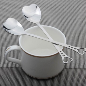 10Pcs Stainless Steel Heart Shape Coffee Spoon Kitchen Accessories Dessert Sugar Stirring Spoons Teaspoon Dinnerware