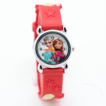 Relojes Mujer Infantil Reloj Snow Queen Princess elsa anna Cartoon Watch 3D Children Kids Quartz Wristwatches Clock