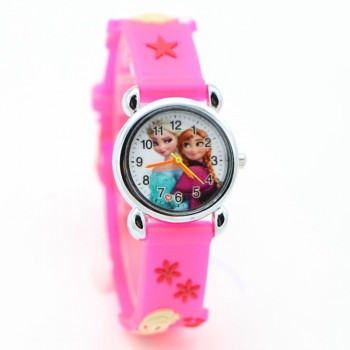 Relojes Mujer Infantil Reloj Snow Queen Princess elsa anna Cartoon Watch 3D Children Kids Quartz Wristwatches Clock