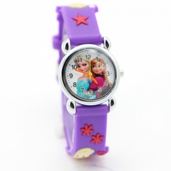 Relojes Mujer Infantil Reloj Snow Queen Princess elsa anna Cartoon Watch 3D Children Kids Quartz Wristwatches Clock