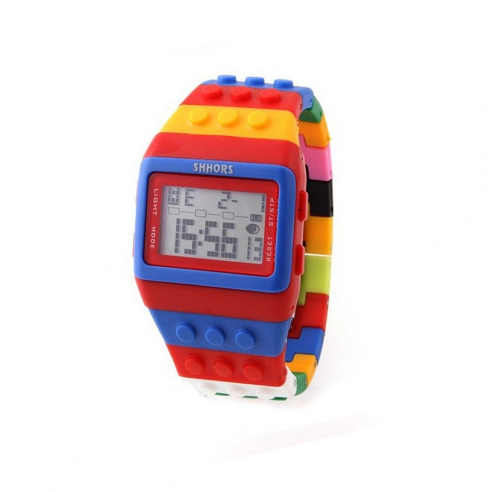 2018 Shhors watch Rainbow Classic Unisex fashion watches Coloful stripe Cheap Digital LED Light Drop shipping